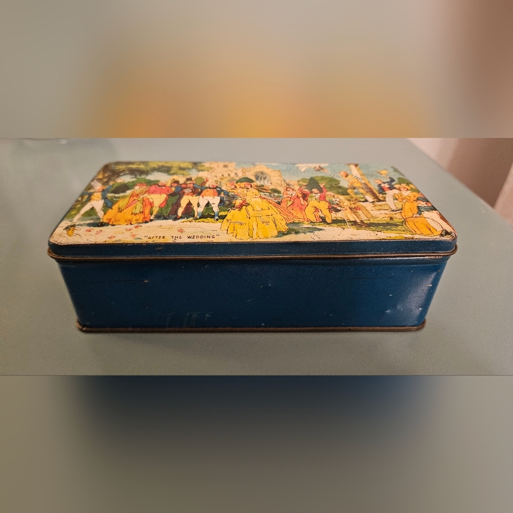 Vintage Walters Palm Tree Toffee Tin "After The Wedding"